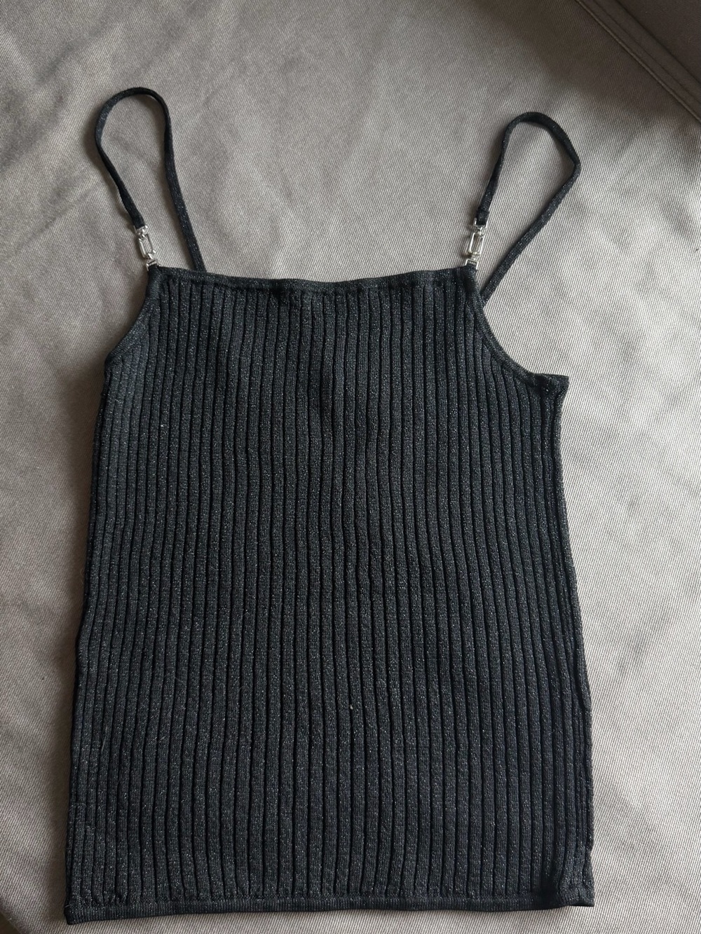 Zara Black Ribbed Cami